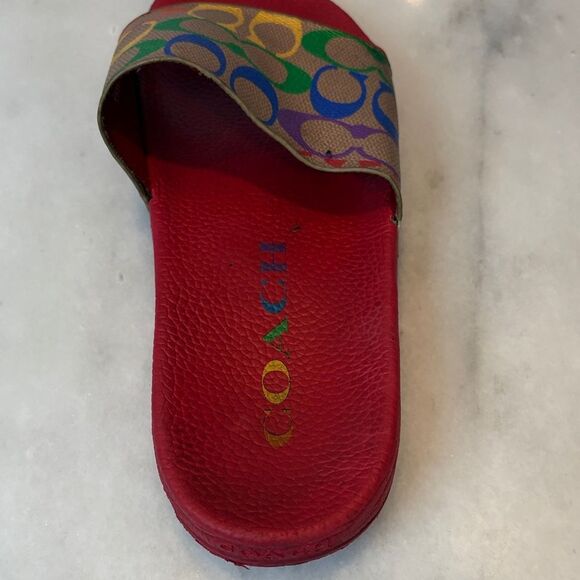 Coach Sandal Shoes Slides Rainbow Collection Slide Shoes - Picture 5 of 11